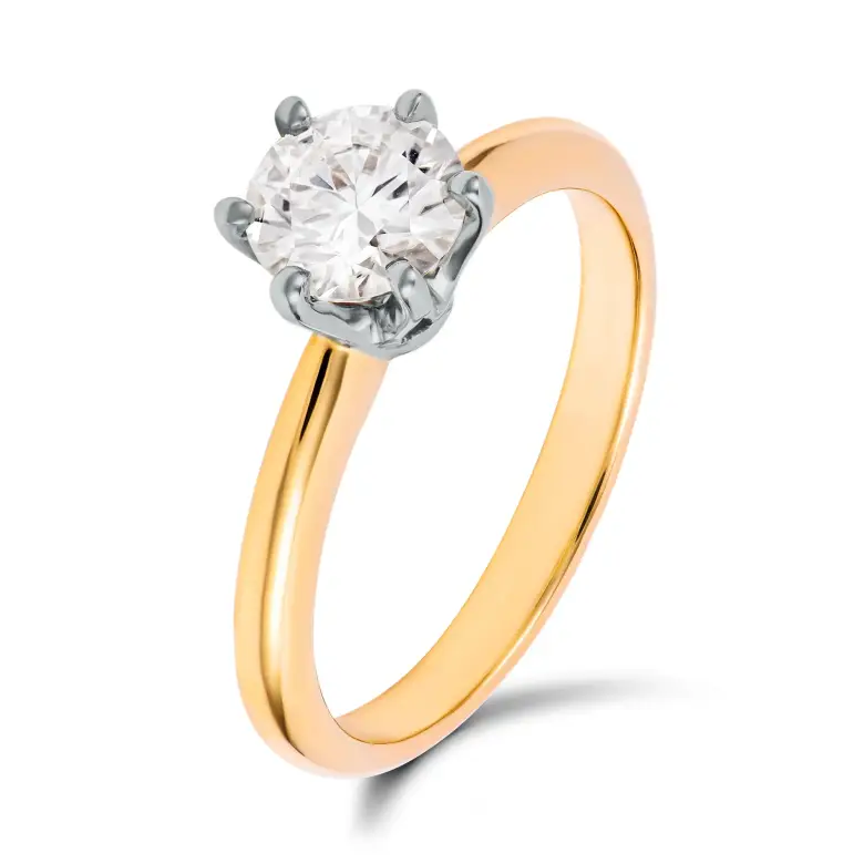 Złoty pierścionek z diamentem-1056